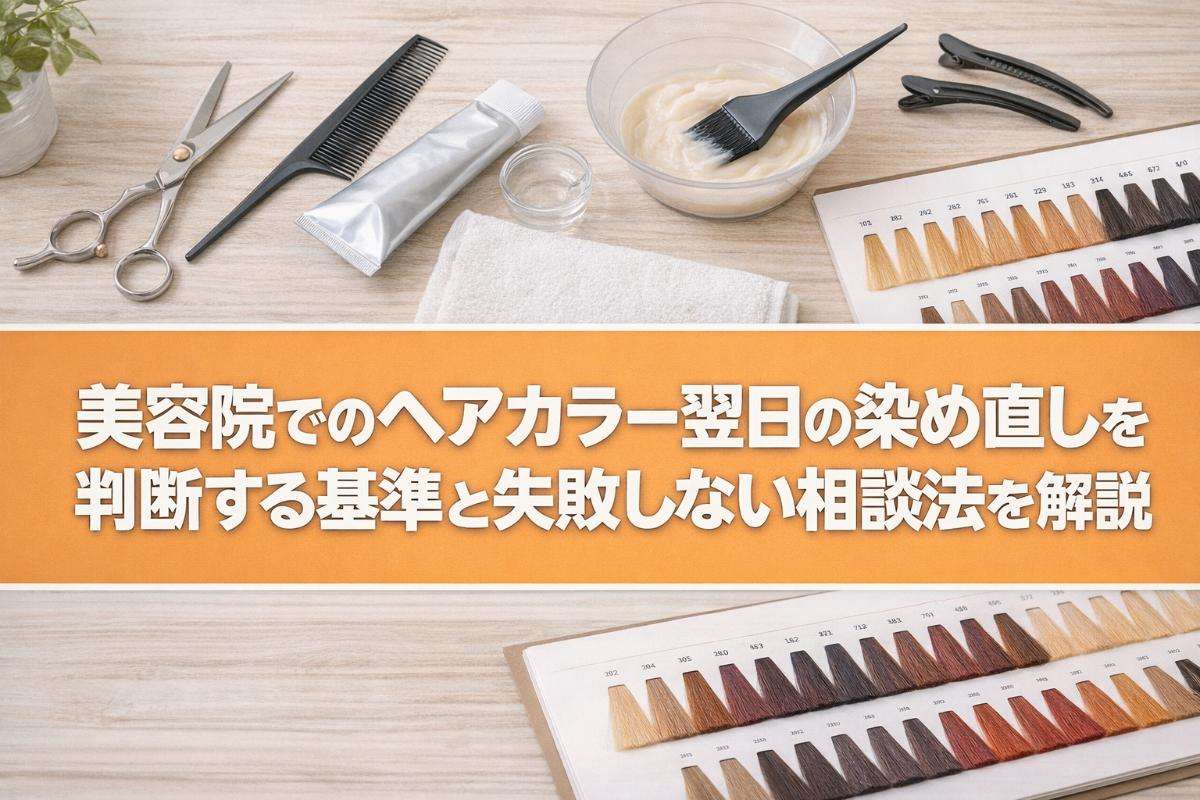 美容院でのヘアカラー翌日の染め直しを判断する基準と失敗しない相談法を解説